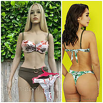 Купальник с 2 плавками SAME GAME Марианна 3009 хаки (В НАЛИЧИИ ТОЛЬКО 42 46  УКР р-ры), фото 2