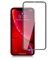 Закаленное стекло на Iphone XR / Полное покритие / Черная рамка