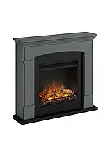 Декоративний підлоговий електрокамін з порталом, електричний камінокомплект з обігрівом Tagu Helmi сірий, фото 4