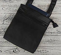 Стильная мужская сумка-планшет из эко-кожи, компактная черная сумка на плечо, с карманом, мужская планшетка