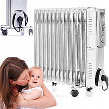 Оливний радіатор, нагрівач Volteno VO2820 (2500 Вт, термостат, 13 ребер, Польща)