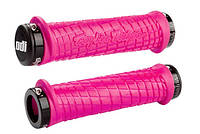 Грипсы ODI Troy Lee Designs Signature MTB Lock-On Bonus Pack Pink w/ Black Clamps (розовые с черными замками)