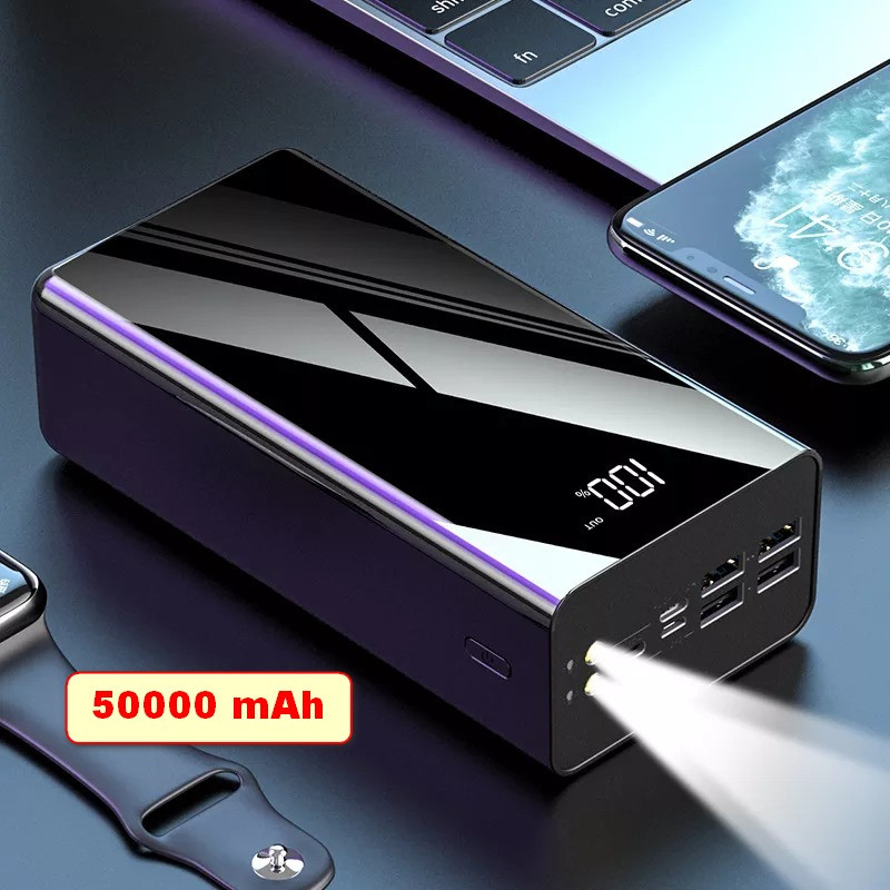 Павербанк PowerBank 50000 mAh із ліхтариком YM-263. Портативна батарея. Універсальний зарядний пристрій