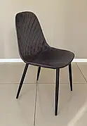 Стілець велюровий на металевих ніжках в стилі модерн для дому та офісу Севілья TES Mobili, колір темно-сірий