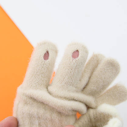 Оптом рукавички для дітей 1-3 роки з дірочками на пальцях (арт. 22-25-50), фото 3
