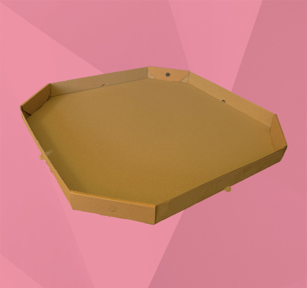 Коробка для піци 50*50см коричнева з двох половинок - фото 1 - id-p1000827250