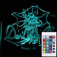 Акриловий світильник-нічник з пультом 16 кольорів Devil May Cry 2 tty-n001995