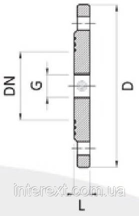 Фланець чавунний нарізний 100/40, фото 2