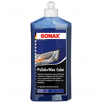 Кольоровий поліроль із воском SONAX Polish&Wax Color NanoPro, 250 мл Синій
