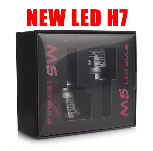 Світлодіодні LED-лампи для авто H7 12V-24V M5 6500 K 20W радіатор