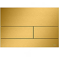 Кнопка слива для инсталляции TECE Square II 9240838 двойная матовая золотая 142324