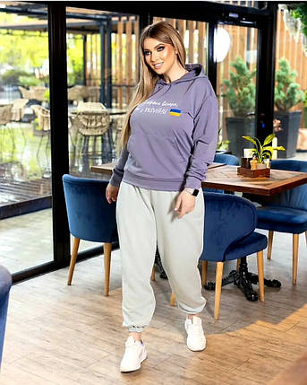 Патріотичне жіноче Худі, тканина "Трикотаж двонитка" 42, 44, 46, 48, 50 розмір 42, фото 3