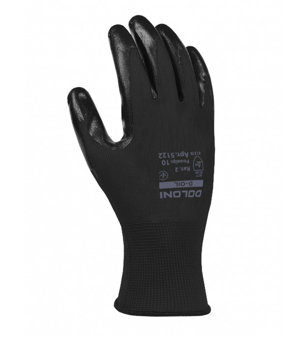 Doloni рукавички робочі трикотажні з нітриловим покриттям, розмір 10, D-Oil 5122.