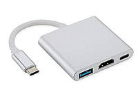 Многопортовый адаптер USB3.1-C (HDMI, USB3.1 типа A, USB C)