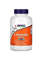 L-аргинин, 500 мг, л аргинин Now Foods 250 вегетарианских капсул