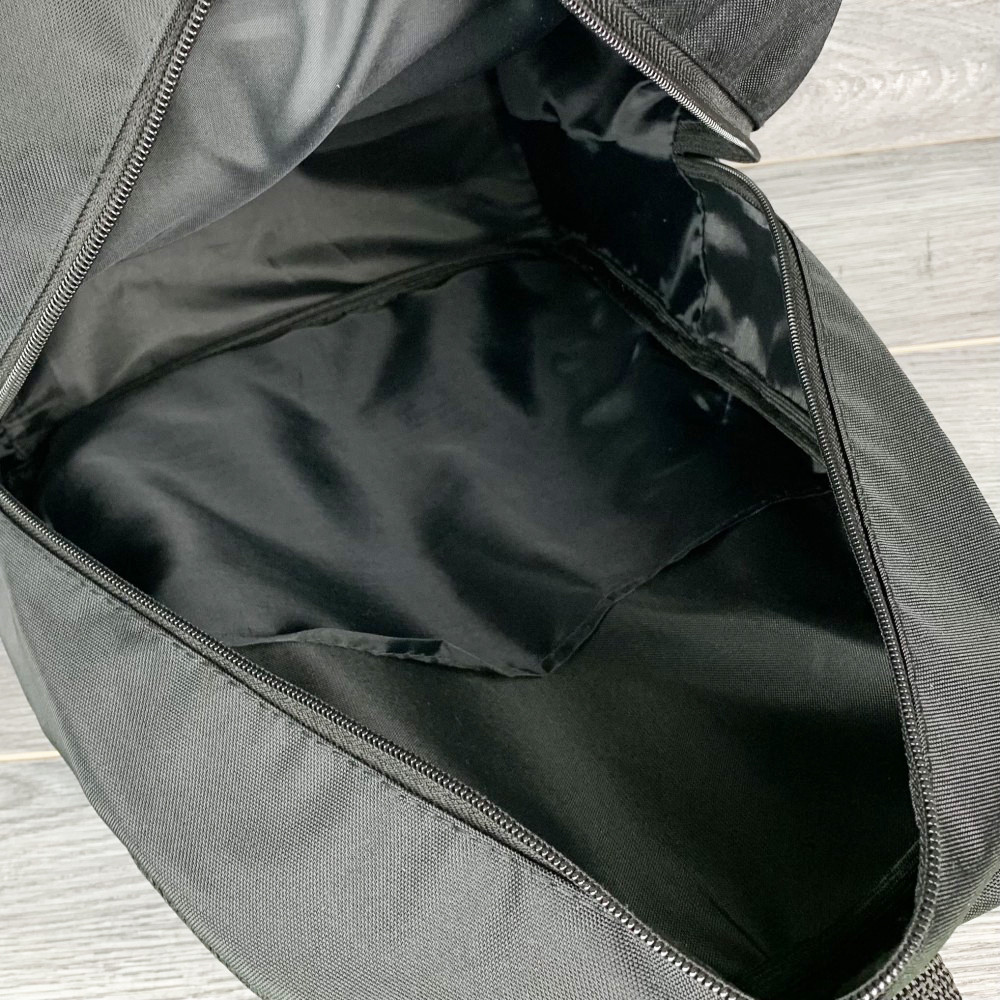 Черный городской рюкзак Cavlin Kein, из текстиля и эко-кожи, 39 * 28 * 14 см, молодежный прогулочный рюкзак - фото 3 - id-p1690109183