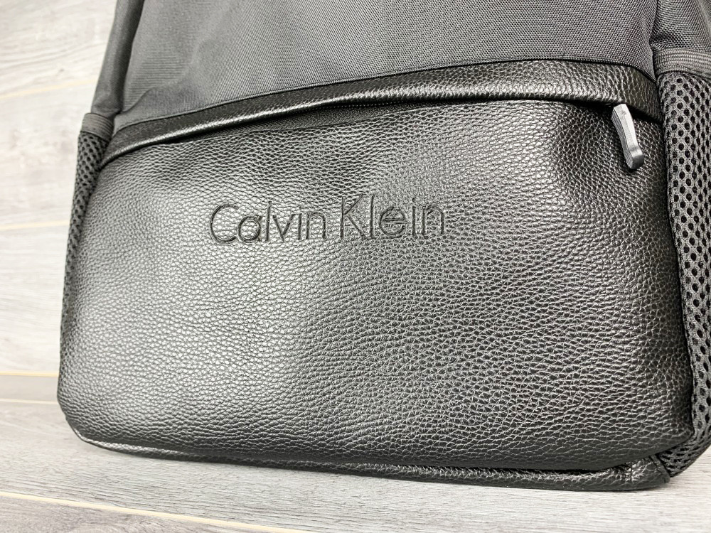 Черный городской рюкзак Cavlin Kein, из текстиля и эко-кожи, 39 * 28 * 14 см, молодежный прогулочный рюкзак - фото 9 - id-p1690109183