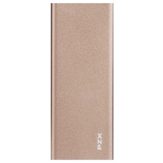 Power bank 8000mAh PZX-C128, USB-1A + mini USB +кабель USB micro, LED фонарик, Gold, Blister-BOX, фото 1