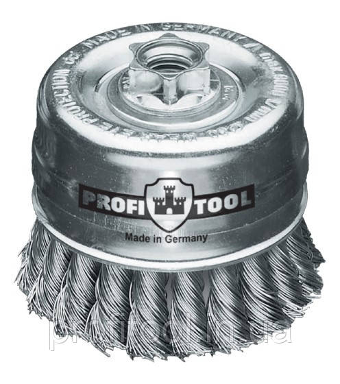 Щітка чашкова джгутова PROFITOOL 65хМ14х2,0, сталевий дріт 0,5 мм, Z18 (30024), фото 1