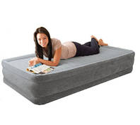 Надувная кровать одноместная INTEX 67766 с встроенным электронасосом, 191 x 99 x 33 см