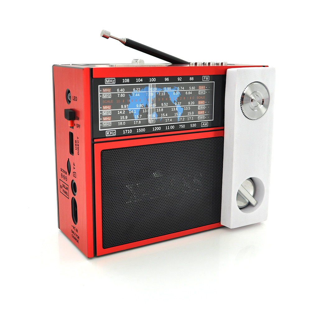 Радіоприймач GOLON RX201, LED, 3W, AM/FM радіо, Входи microSD, USB, AUX, живлення від 220 В + 2*LR20, корпус