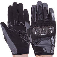 Мотоперчатки с закрытыми пальцами Zelart Madbike MAD-66 размер L Grey-Black