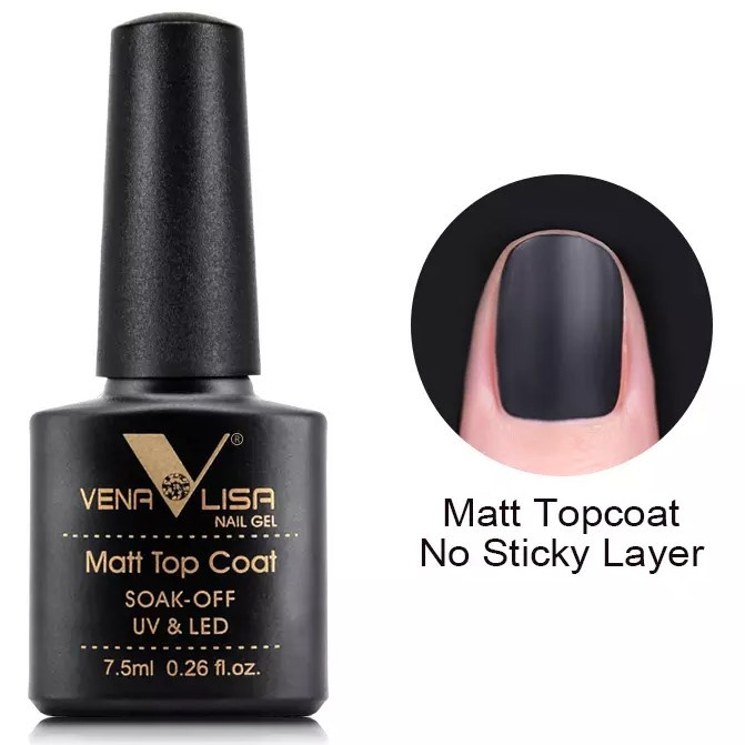 Матовий топ Venalisa без липкого шару, 7.5 мл, фото 1