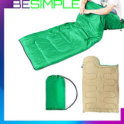 Спальний мішок із підголівником (195х30х75 см) 4142 Зелений/Війний спальний мішок