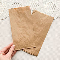 Бумажные пакеты для упаковки 20 шт 10*19 см Крафт