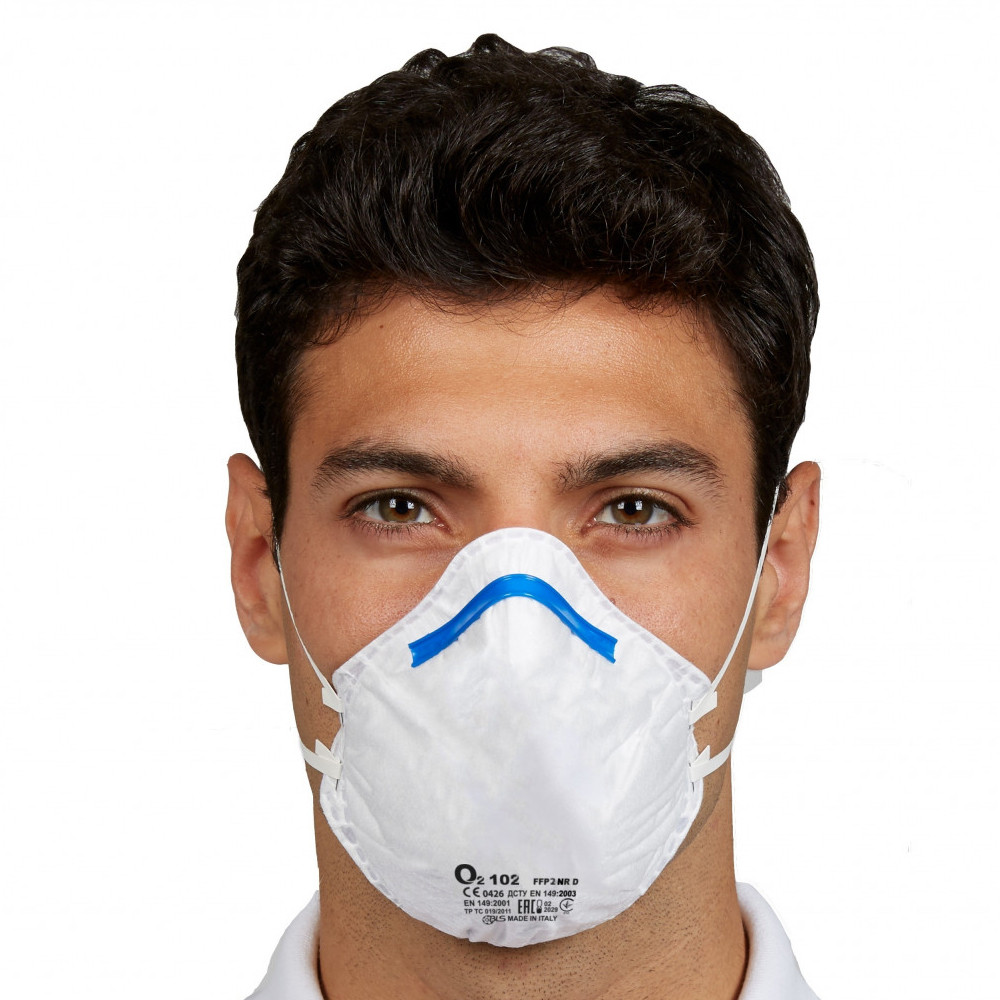 Респіратор протиаерозольний BLS / Бі Ель Ес, O2 102 FFP2 NR D (Італія)