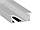 Алюмінієвий анодований профіль для світлодіодної стрічки АЛ-34 врізний стельовий 2м, фото 4