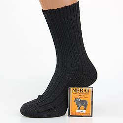 Шкарпетки з овечої вовни високі Nebat 25-27 розмір (39-42 взуття) зимові чорний