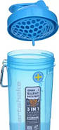 Шейкер спортивний SmartShake Slim 500ml Neon Blue, фото 6