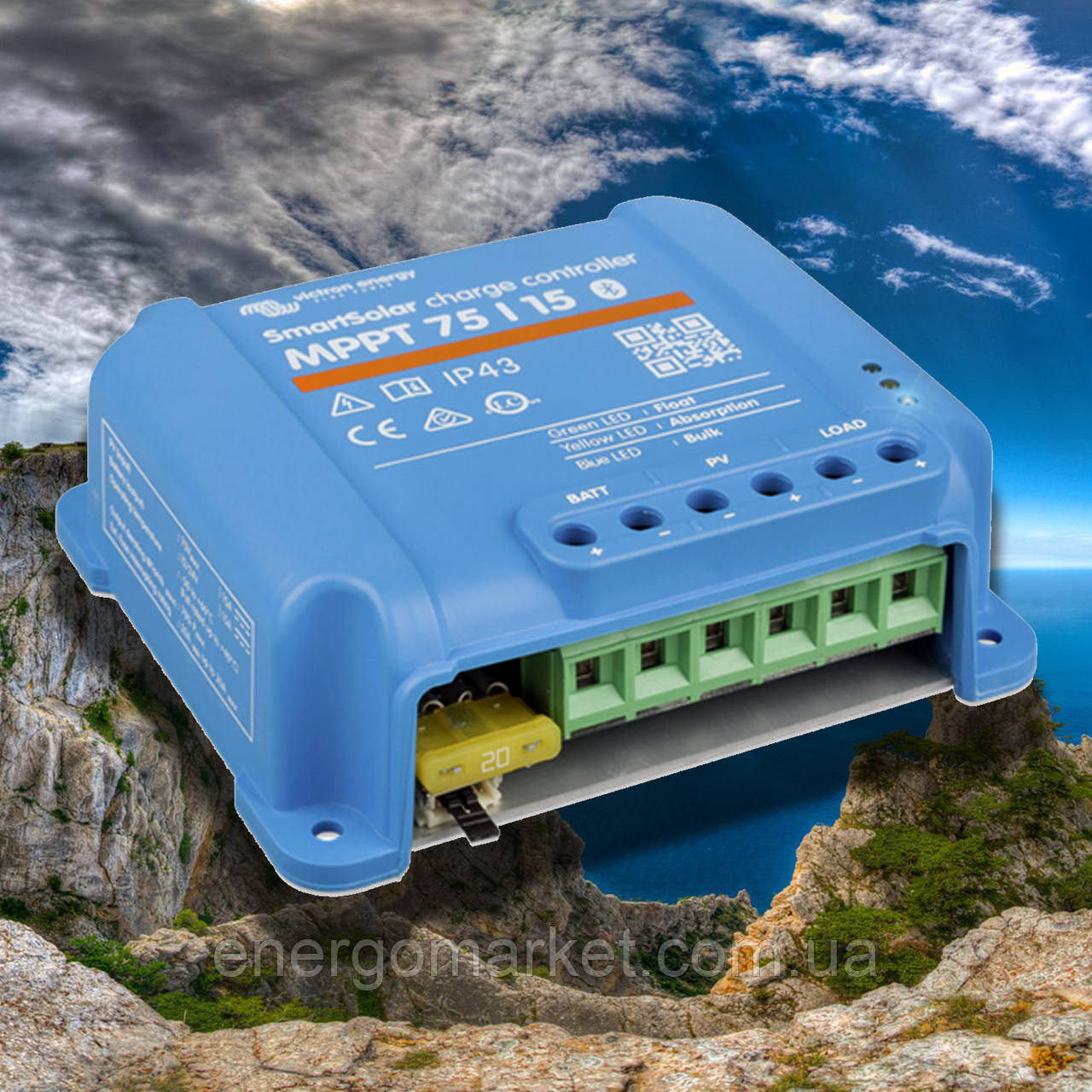 Контролер заряду VICTRON ENERGY SMARTSOLAR MPPT 75/15-TR (15A, 12/24В)