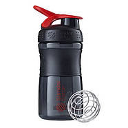 Шейкер спортивний (пляшка) BlenderBottle SportMixer Flip 20oz/590ml Black/Red (500012), фото 3