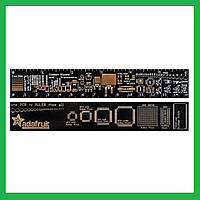 Линейка радиолюбителя, PCB ruler, Линейка для электронщика, линейка Duinopeak PCB