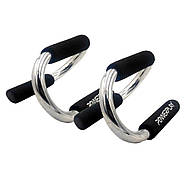 Упори для віджимань PowerPlay 4318 Push-Up Bars Stell металеві (S-подібні), фото 6