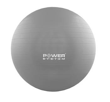 М'яч для фітнесу та гімнастики Power System PS-4012 65 cm Grey