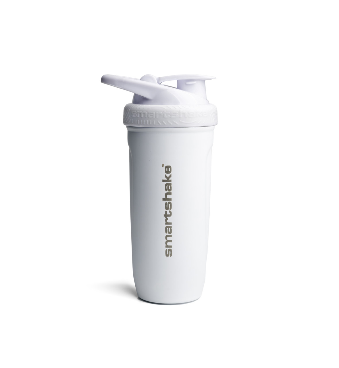 Шейкер спортивний SmartShake металевий Reforce Stainless Steel 30oz/900ml White, фото 1