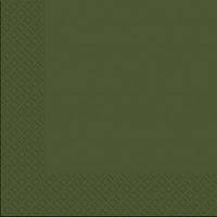 Cалфетки бумажные трехслойные зеленые мох Марго 18 шт
