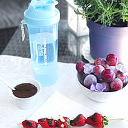 Шейкер спортивний SmartShake Slim 500ml Neon Blue, фото 9