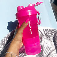 Шейкер спортивний SmartShake Original2GO 600ml Neon Pink, фото 6