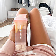 Шейкер спортивний Smartshake Slim 500ml Cotton Pink (Light Lavender), фото 11