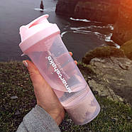 Шейкер спортивний Smartshake Slim 500ml Cotton Pink (Light Lavender), фото 5