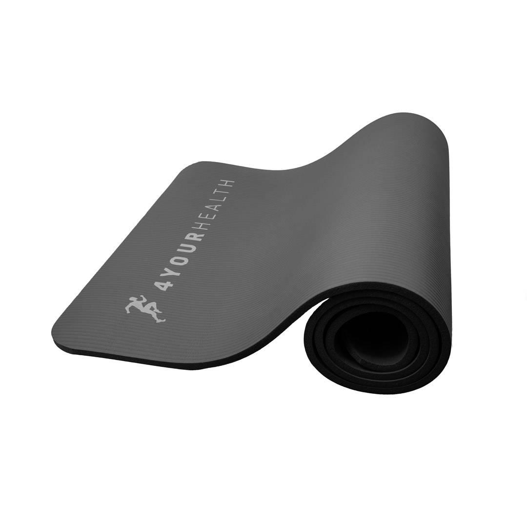 Килимок для йоги та фітнесу + чохол 4yourhealth Fitness Yoga Mat 0118 (180*61*1см) Сірий