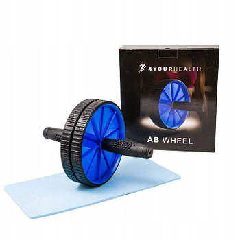 Колесо для пресу подвійне 4yourhealth 0163 Ab Wheel Blue