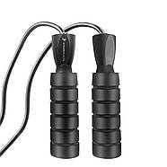 Скакалка швидкісна з протиковзкими ручками 4yourhealth 2.5m. Premium Jump Rope 2488 Чорна, фото 4
