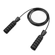 Скакалка швидкісна з протиковзкими ручками 4yourhealth 2.5m. Premium Jump Rope 2488 Чорна, фото 5