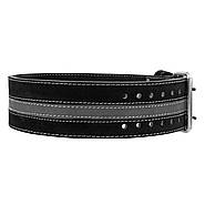 Пояс для пауерліфтингу Power System PS-3800  PowerLifting шкіряний Black/Grey Line L, фото 3