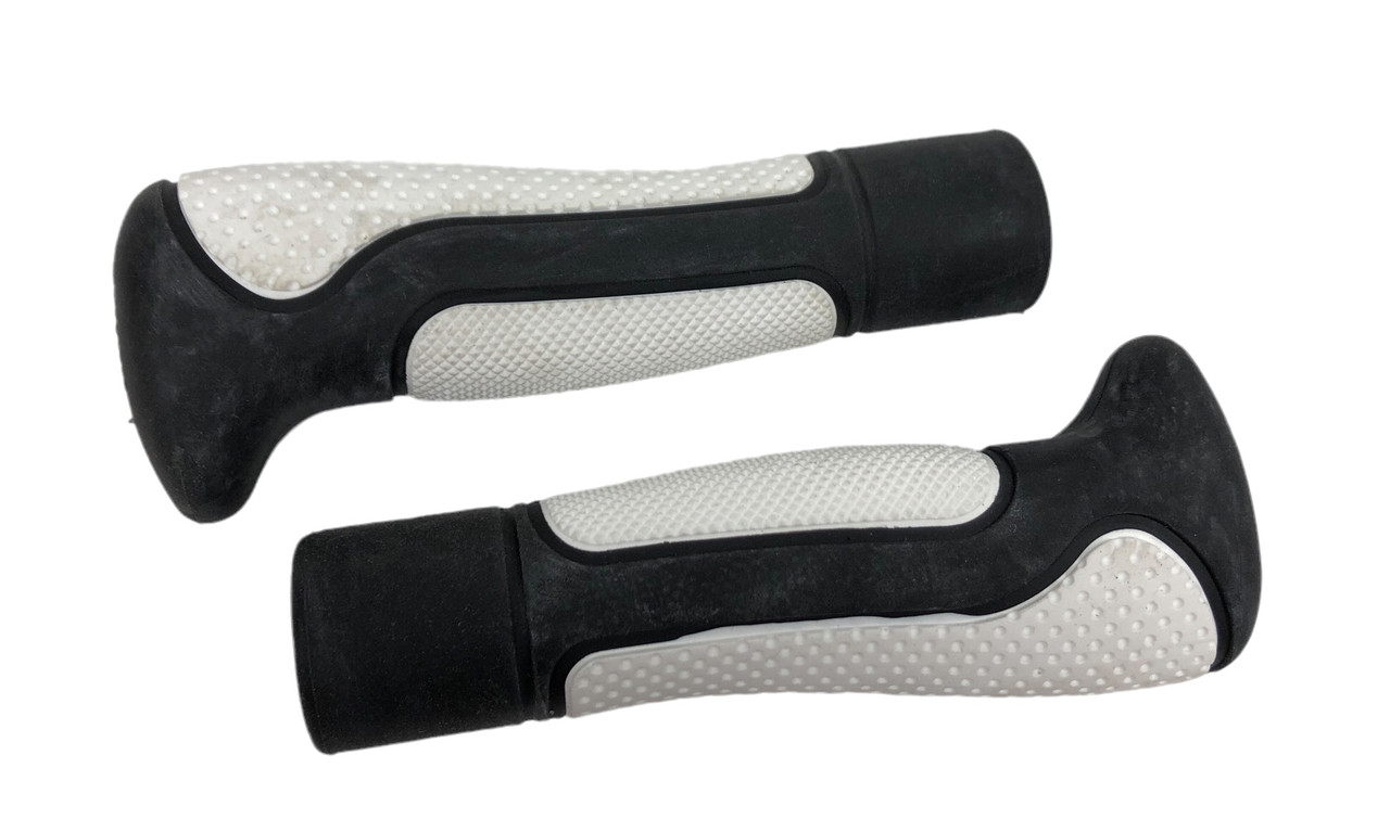 Грипси ручки на кермо велосипеда Brat 2шт білі підходять для планетарки Польща, фото 1